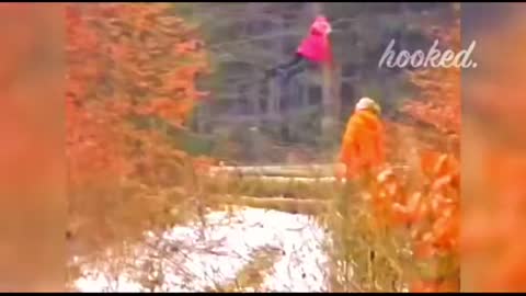 Little girl caught levitating in the woods! #levitation #superhuman #how? #flying #caughtoncamera