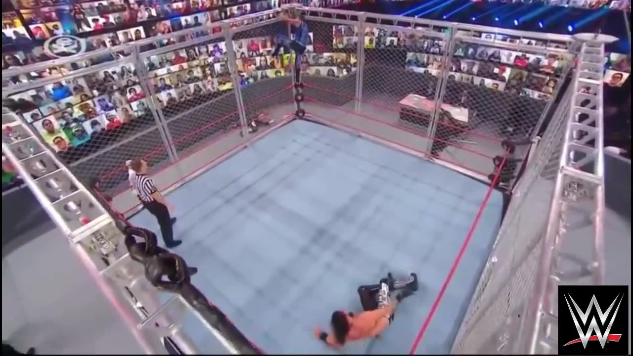 wwe fight in steel cage of dominik mytersio