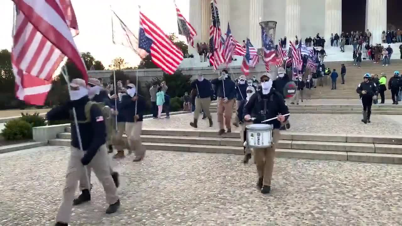 FBI pretends to be Group called "Patriot Front" marching on the national mall in Washington