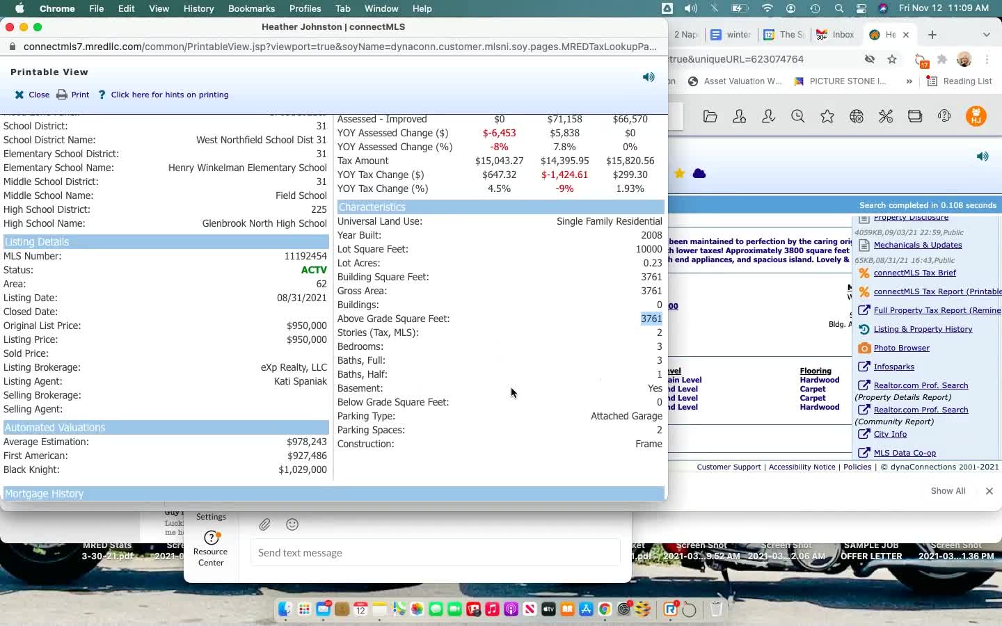 How to find square footage data