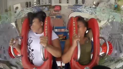 Funny Slingshot ride passing out goes viral