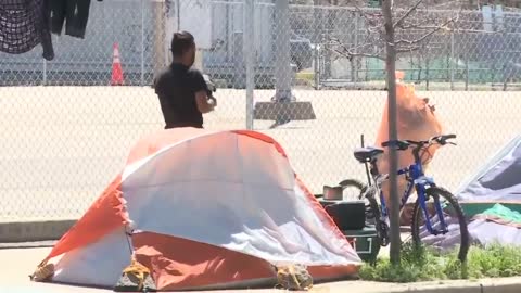 100s Of Homeless Tents In Denver Colorado Buckets Of Feces URINE Stench