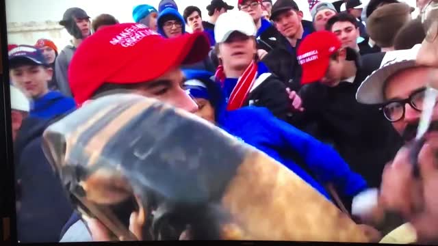 New Footage Of Native Americans Drumming In Boy's Face