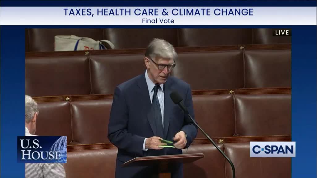 One Democratic lawmaker casts 10 proxy votes on House floor in favor of $740B reconciliation bill