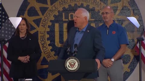 WALZ: "He weakened our country ... He mocks our laws. He sows chaos and division.