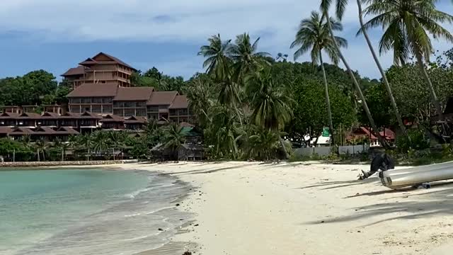 A View of the Sea in a Beach Resort