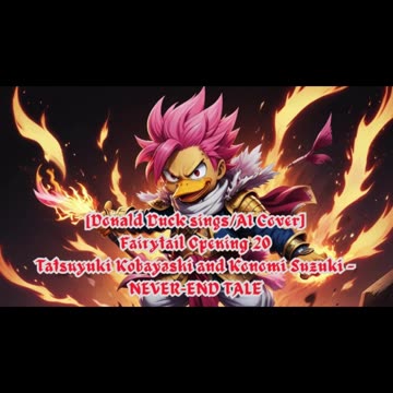 [Donald Duck sings/AI Cover] Fairy tail OP 20 Tatsuyuki Kobayashi & Konomi Suzuki - NEVER-END TALE