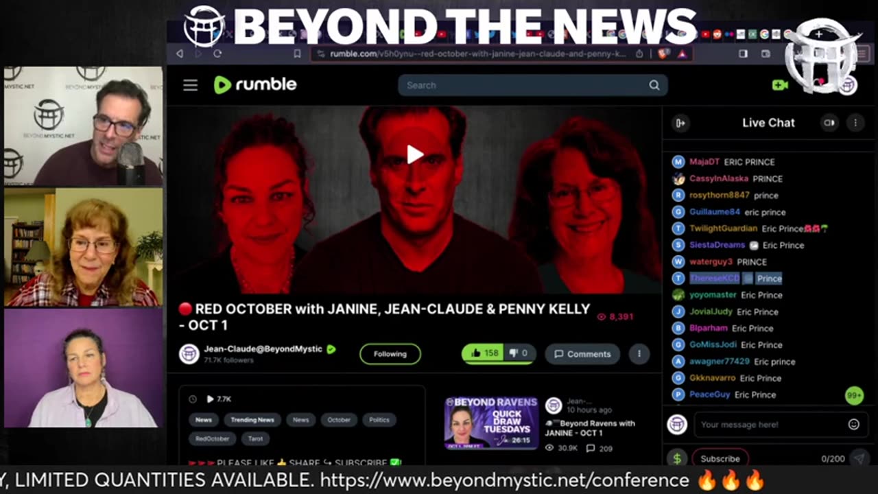 🔴 RED OCTOBER with JANINE, JEAN-CLAUDE & PENNY KELLY - OCT 1