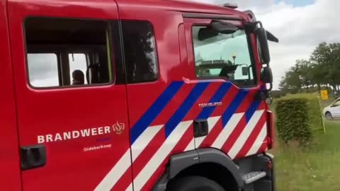 Dutch Firefighters Join Farmers in their Protest