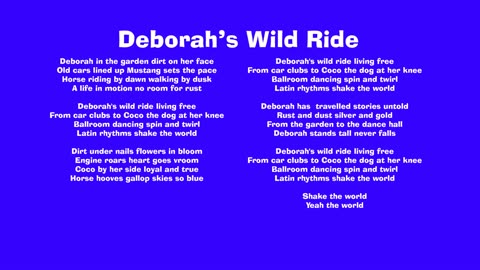 Deborah's Wild Ride Song