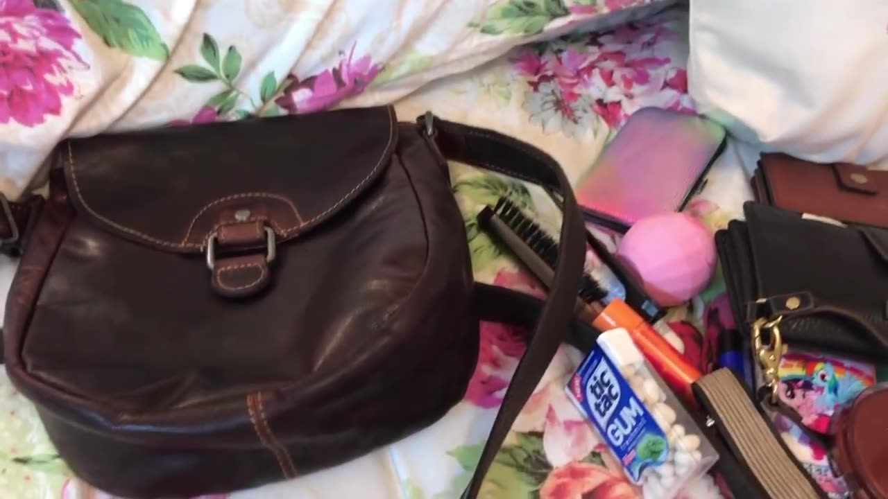 What's in my Jack Georges Crossbody Bag w/ Fossil Accessories