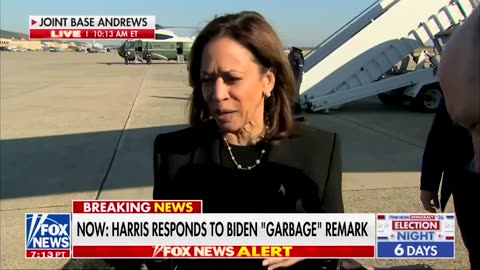 Kamala defends Biden calling President Trump's supporters "garbage"