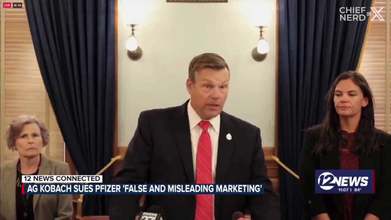 Kanasa AG Kobach Filed LAWSUIT Against Pfizer who intentionally mislead people about COVID Vax Dangers