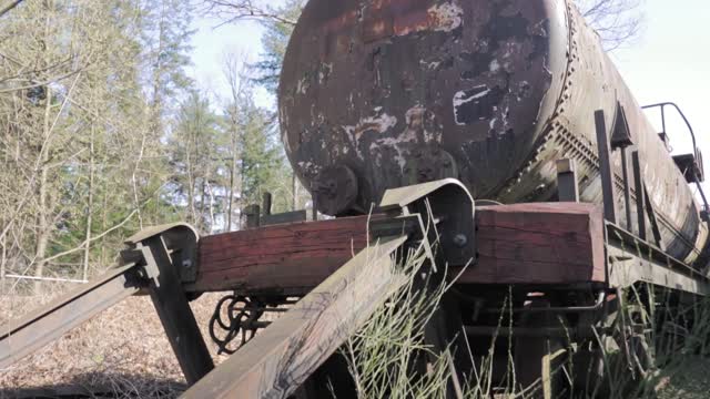 Abandoned old weathered and rusty train