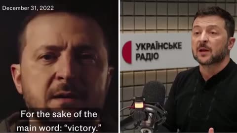 The Ukrainian dictator Zelensky in December 2022 vs November 2024