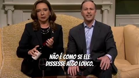 DOUG EMHOFF: "Tim vai ficar bem. Não é como se ele fosse dizer algo maluco. " TIM WALZ: "Eu me tornei amigo de atiradores de escolas!"