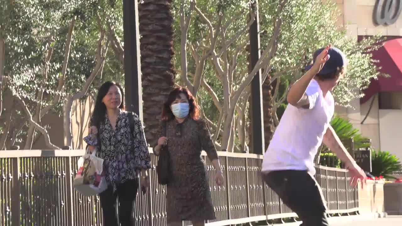 Slap prank in public