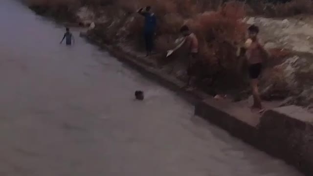 saving the child from drowning in the river