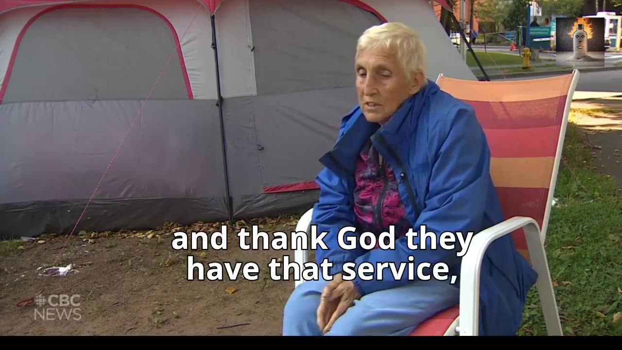 Sad Scene: Homeless 77 year old Canadian Resident Sleeps in Tent