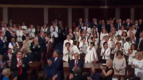 Democrat Women chant "USA"