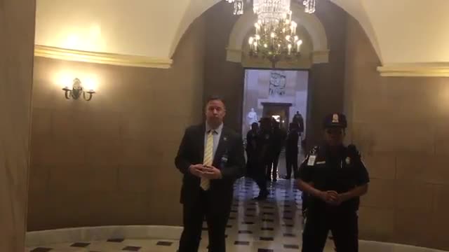 Congressional aide or intern yells “Mr President, f*ck you!” from across Capitol Rotunda