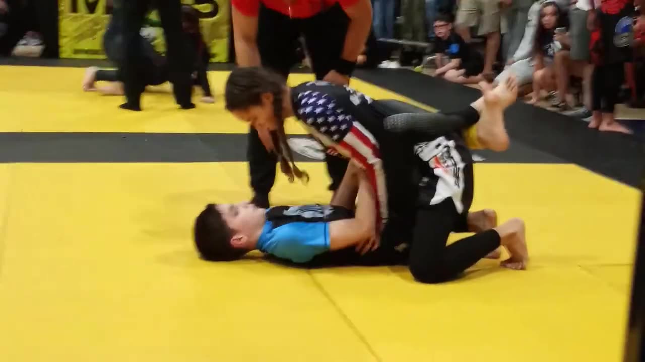 Girl Grapples Boy