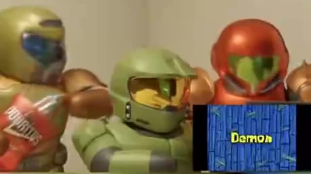 Doom Guy, Master Chief and Samus React to Demons