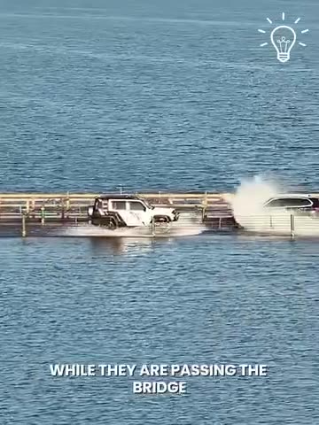 Who would dare to cross this bridge overflowing with water.!