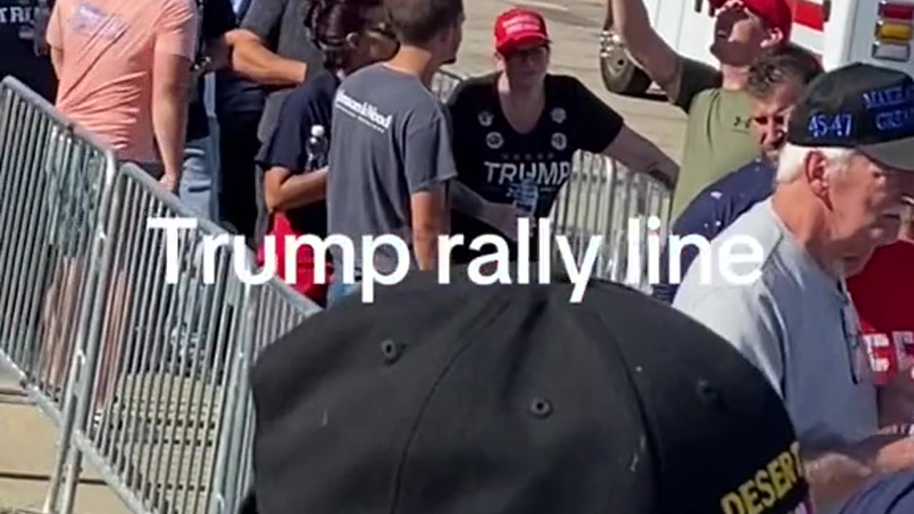 Trump rally line