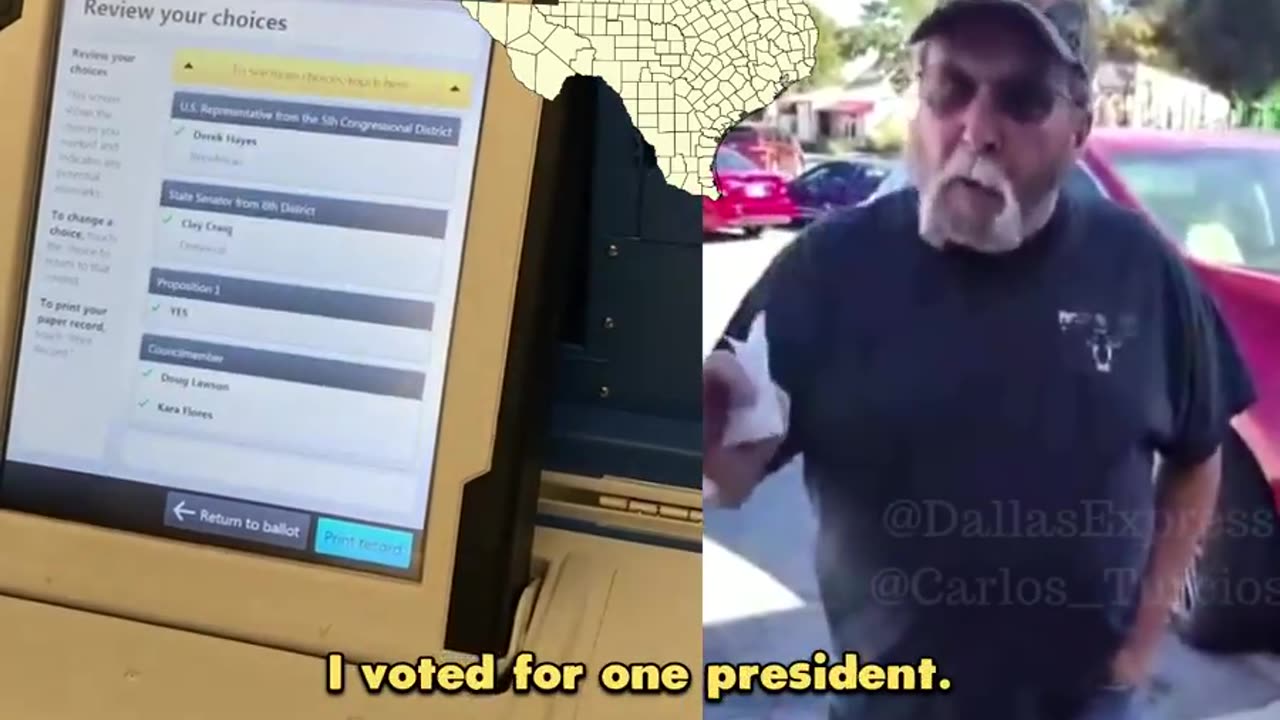 "Reports were that people who selected Trump on the screen were seeing Harris on the printed ballot.