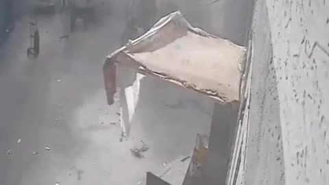 CCTV footage captures the Israeli airstrike on the crowded market street