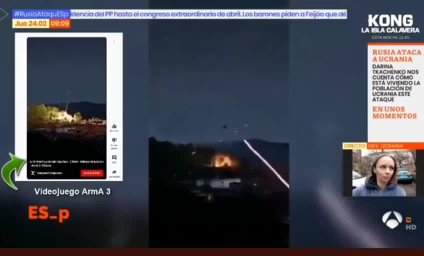 Spanish Mockingbird Media fakes their report on Ukraine using a video game