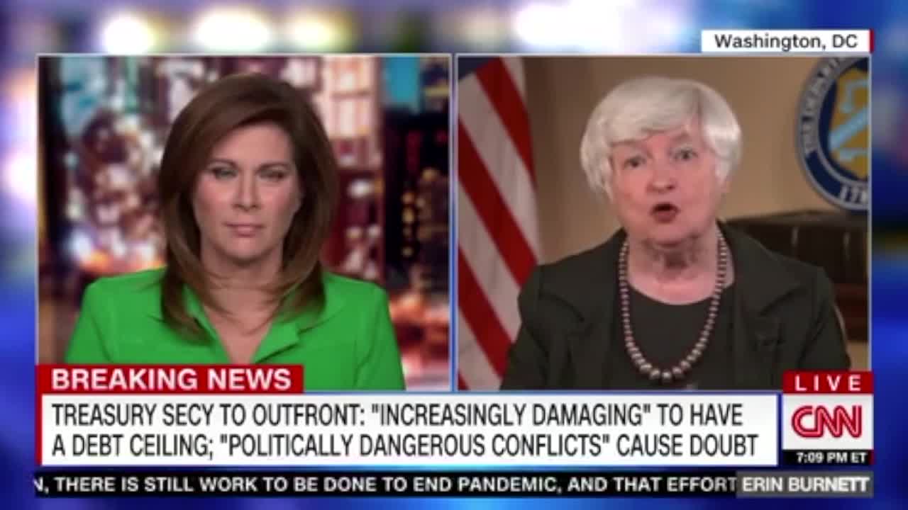 Far-left Yellen says a debt ceiling is "damaging"