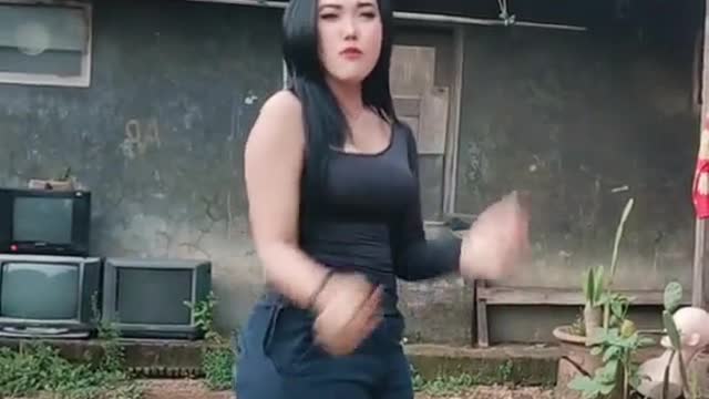 Sexy Girl Dancing at Street