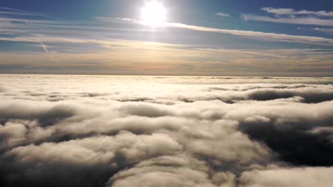 Sunny Cloudy Sky Nature Landscape Relaxing🧘‍♀️🧘‍♂️ open sound 🔊