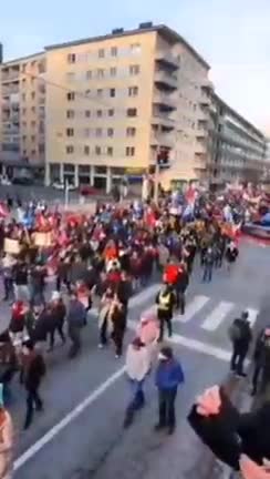 Austria continues to protest in huge numbers.