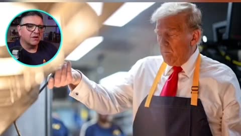 Trump working the fries 🍟