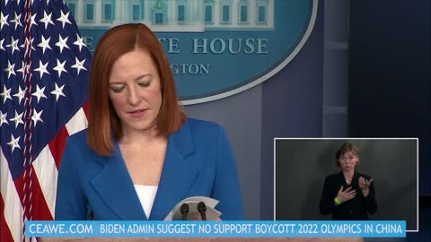 Biden Admin Suggest No Support Boycott 2022 Olympics in China