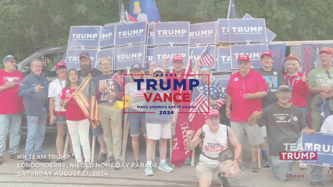 NH4TRUMP - TEAM CHANT "USA" PRIOR TO LONDONDERRY PARADE