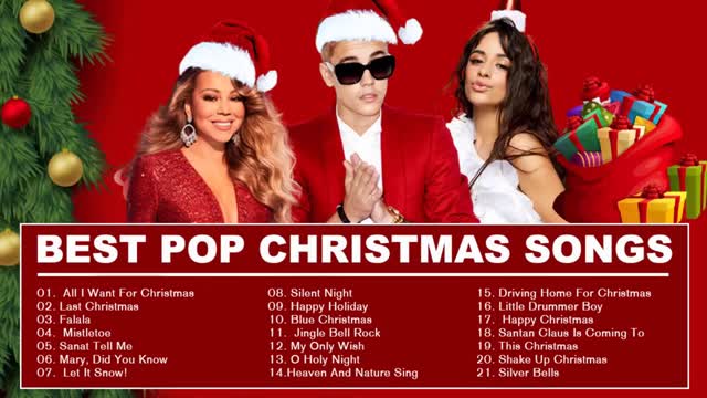 Mariah Carey, Ariana Grande, Justin Bieber - Top Pop Christmas Songs Playlist 2021