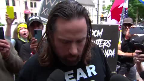 Tyson George Billings, a prominent figure in the Freedom Convoy in Ottawa who is also known as Freedom George, freed today, asked by reporters if he had any regrets, his response 🔥