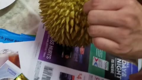 Trying Durian