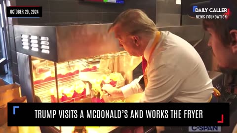 Trump Visits A McDonald's And Works The Fryer