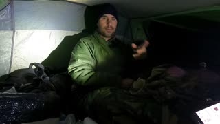 Mini vlog in the tent at night before clearing down..