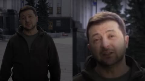 Volodymyr Zelenský natočil video před palácem ve skutečnosti ve studiu na zelené plátno!