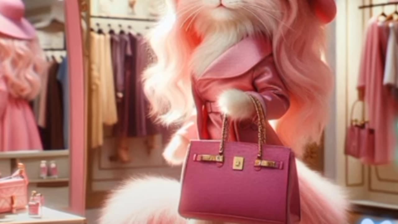 Cute pink barbie cat😺💗