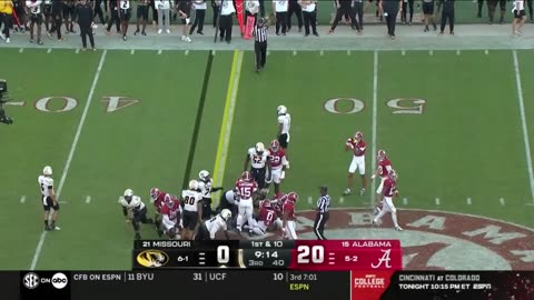 Alabama vs Missouri 26/10/24