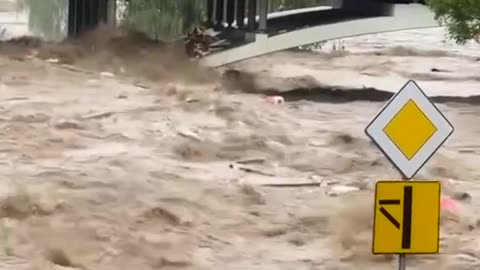 Horrible Footage Of Flooding In Lądek-Zdrój (Kłodzko), Poland