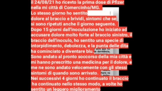 Perde la gamba dopo effetto avverso dei vaccini covid Pfizer