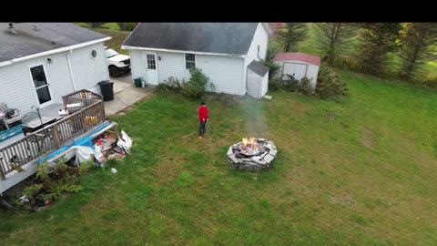 Epic flight across lake to son's home